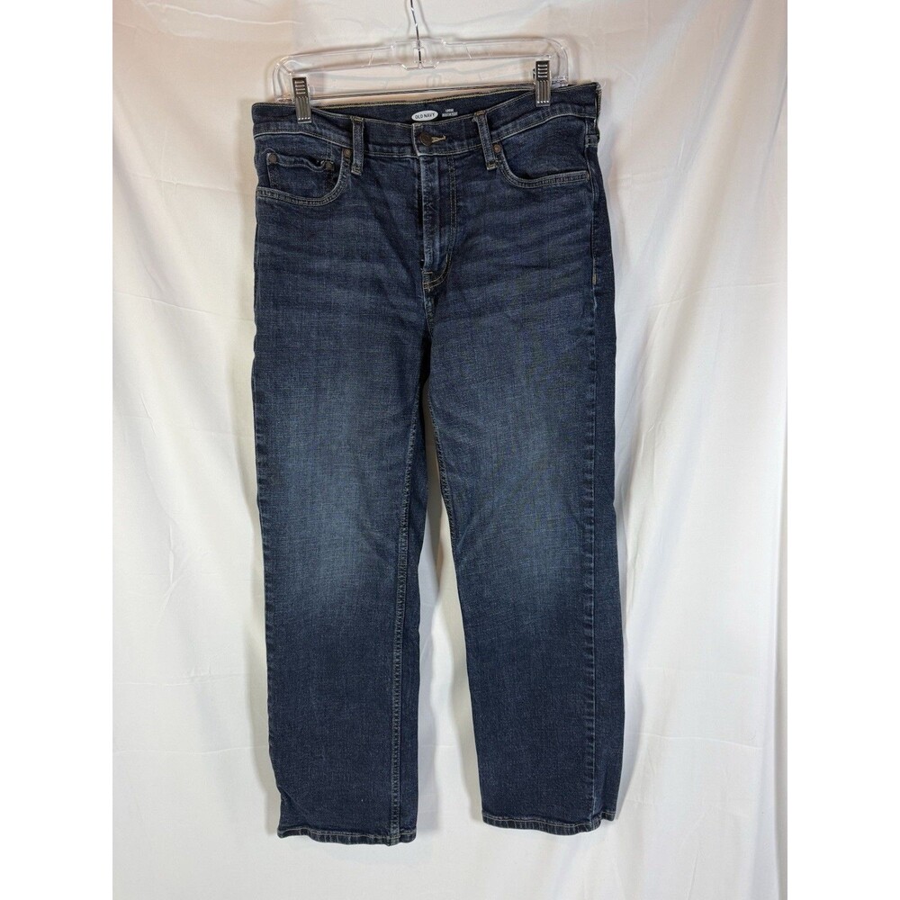 Old Navy Men’s Size 33/30 Loose Built In Flex Jeans Color Blue 2021 Hard To Find